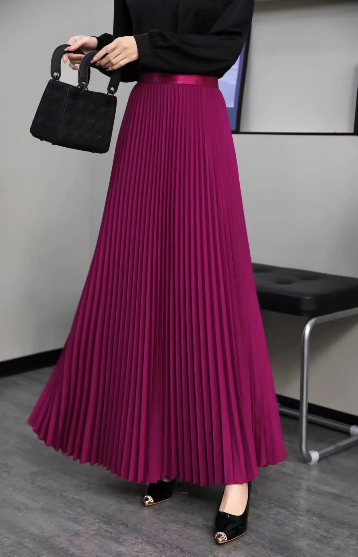 Fashion Elegant Pleated Skirt for Women Faldas Vintage Saias Party Goth Skirts Ropa Mujer Casual Jupe Femme Harajuku Streetwear