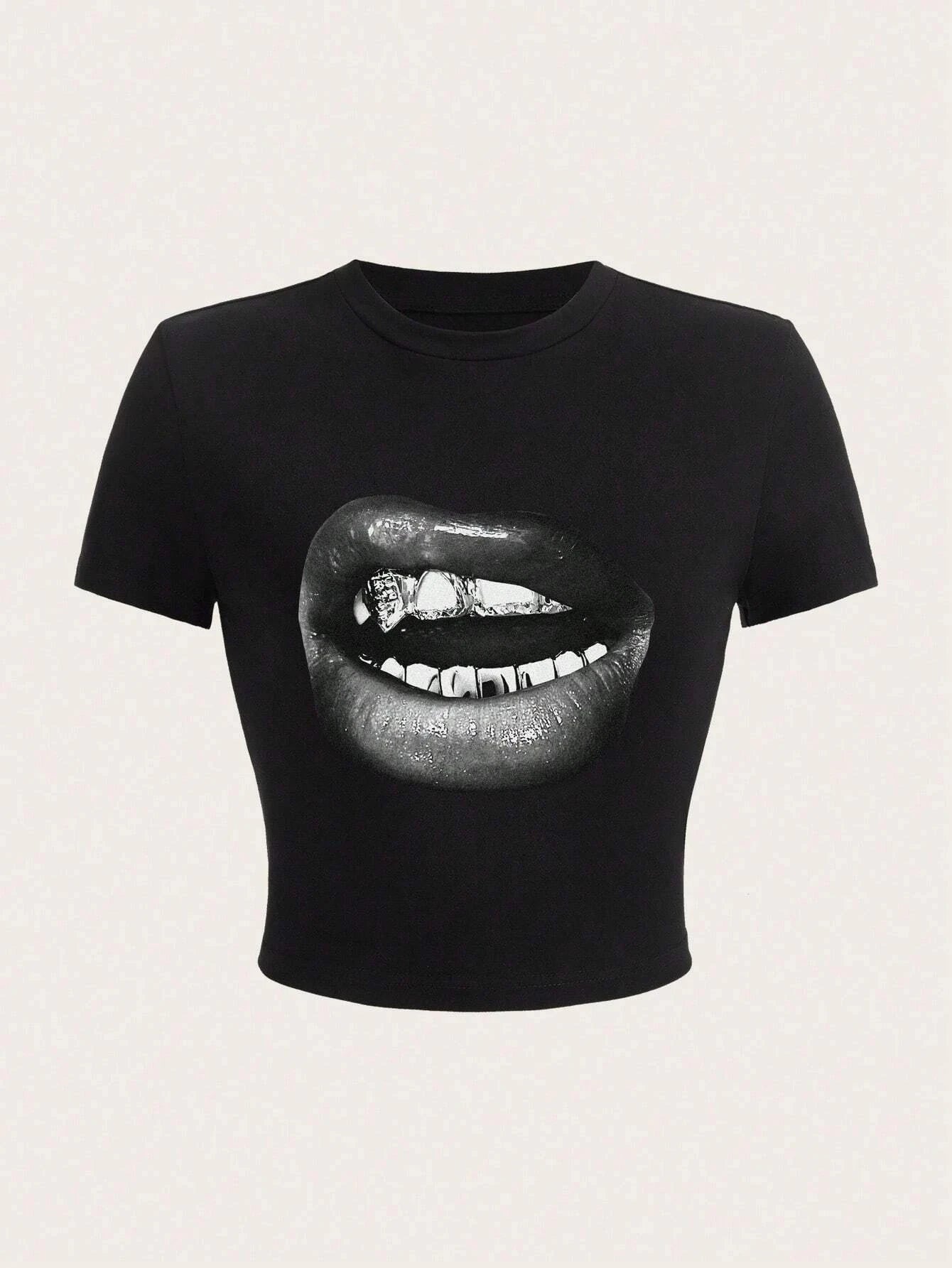 2026 Summer Casual Minimalist LA Hand Sign Hip Hop Print Short Sleeve Women's T-shirt Crop Top Tee Y2k Ladies Clothes Female Tee